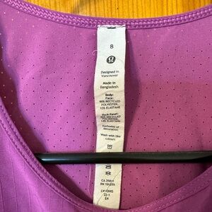 Lululemon running tank